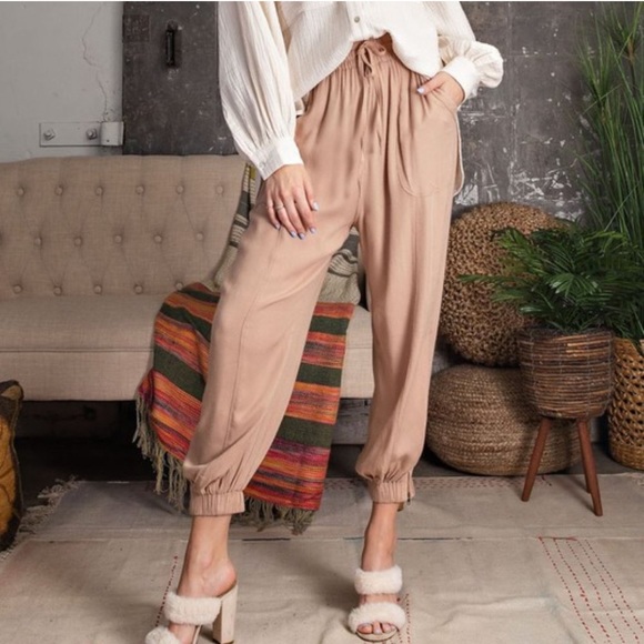Easel LA Boho Drawstring Pants - Picture 1 of 3